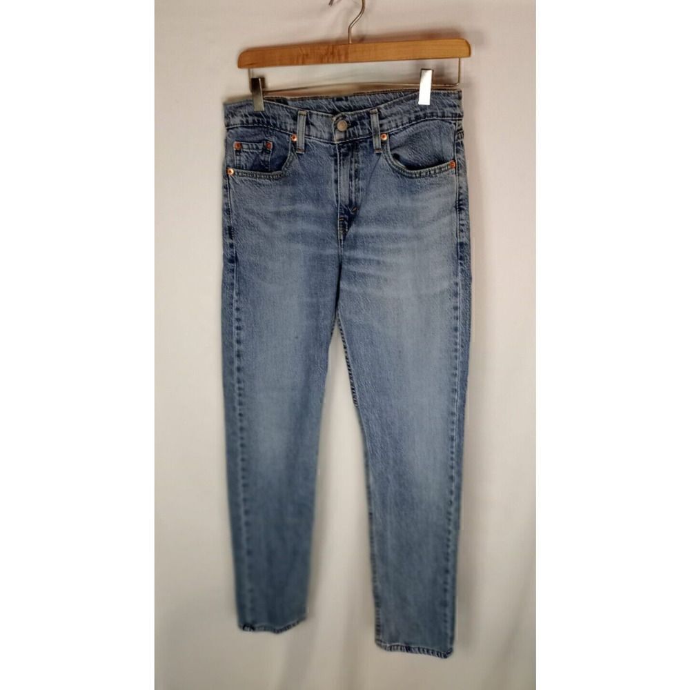 Levis 502 Jeans Mens Size 29x32 Slim Fit Tapered Leg Blue Light Wash Denim